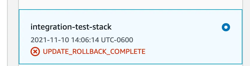 Rollback Complete