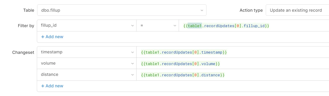 Update query